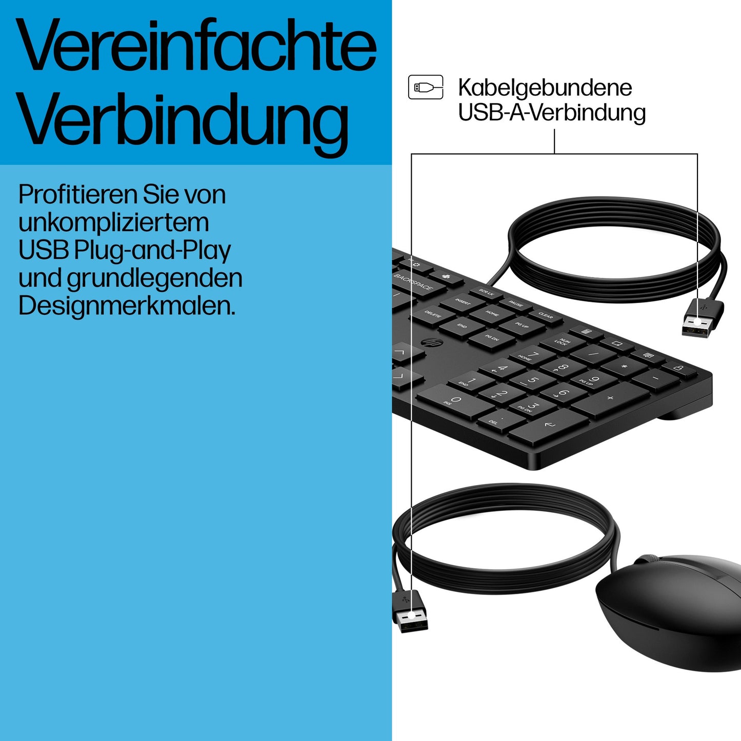 HP Desktop 320MK - und - Maus - Set - full - QWERTZ - Tastatur