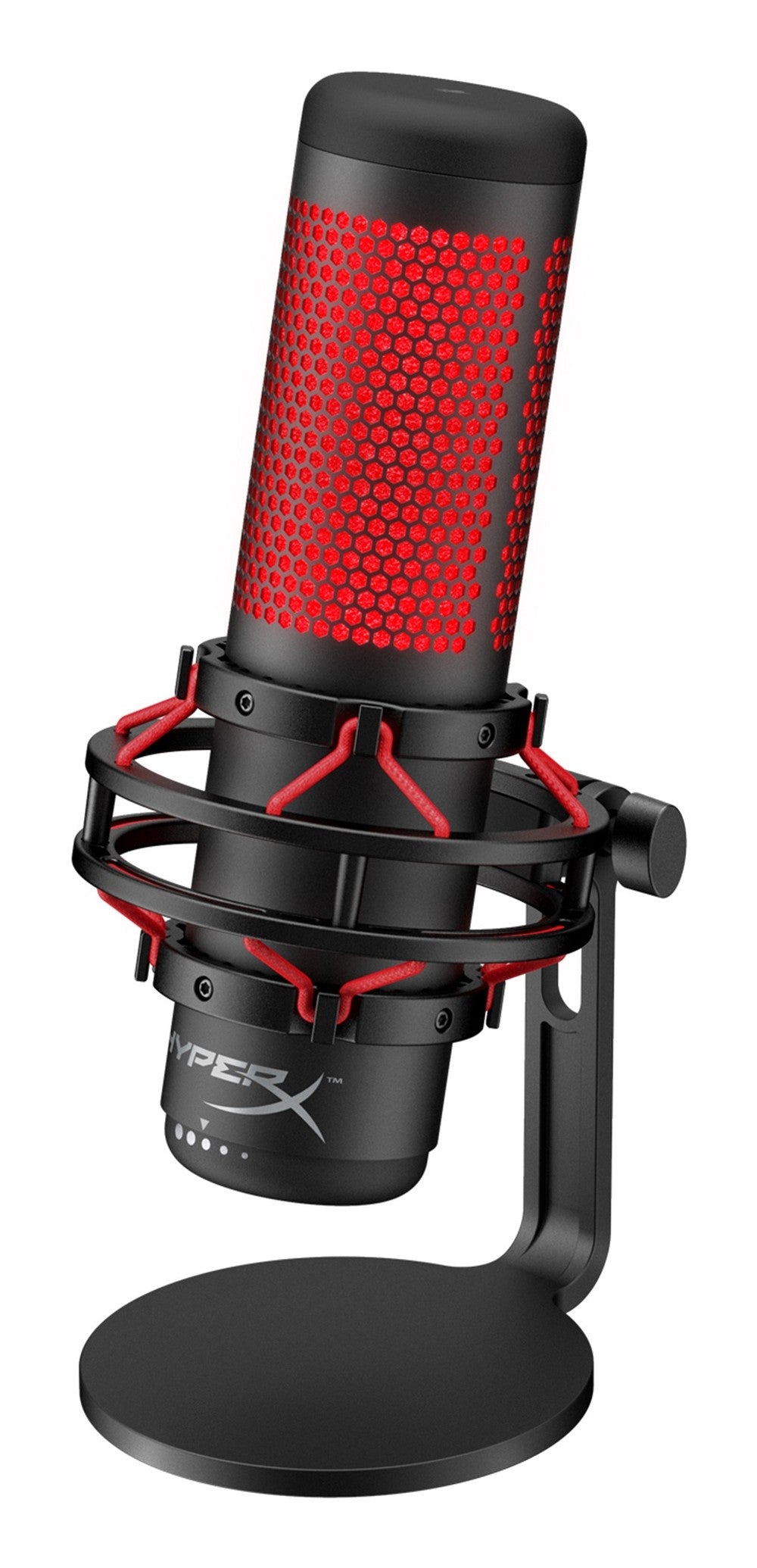 HyperX QuadCast - USB Microphone (Black - Red) - Red Lighting - PC - 36 dB - 0,05% - 32 Ohm - 90 dB - Kabelgebunden - Mikrofon