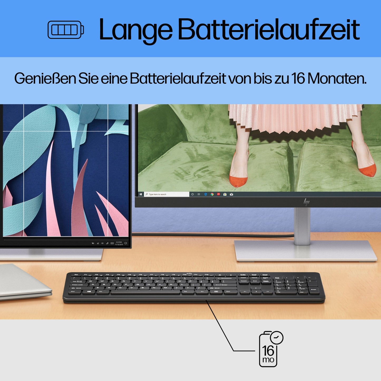HP 230 - kabellos - QWERTZ - Tastatur