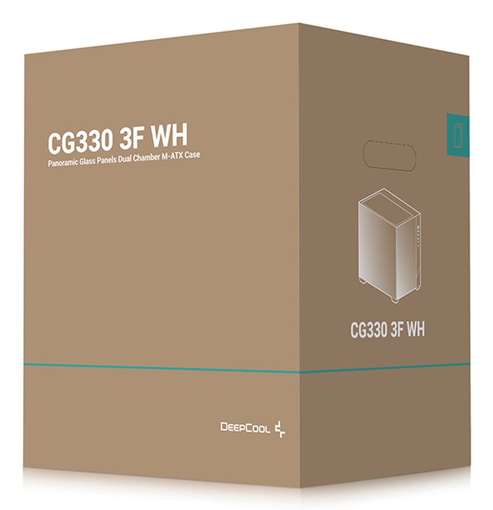 Deepcool CG330 3F WH Micro ATX Mini Tower White - ATX - Gehäuse
