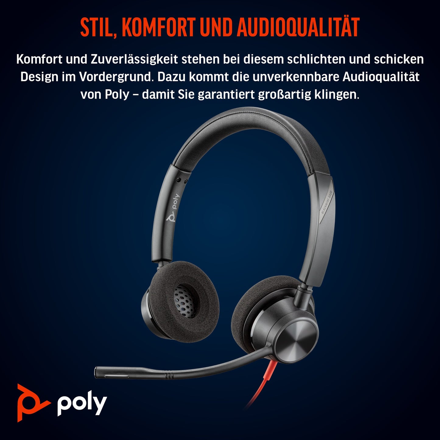 Poly HP Poly Blackwire 3320 USB - C Stereo +USB - C/A - Adapter - Kabelgebunden - Büro/Callcenter - 20 - 20000 Hz - 131 g - Kopfhörer - Schwarz - Headset