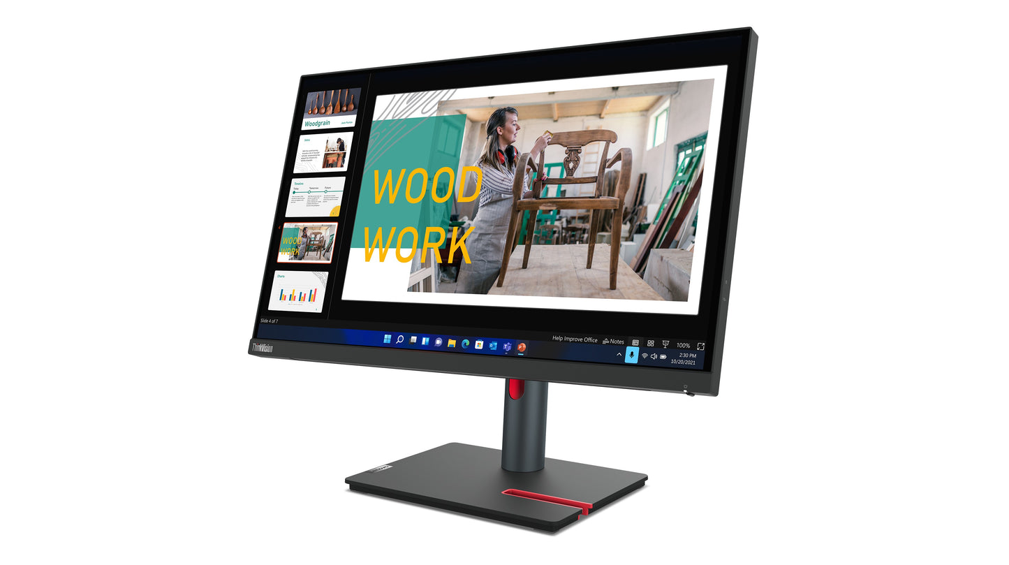 Lenovo ThinkVision P24q - 30 - 60,5 cm (23.8") - 2560 x 1440 Pixel - Quad HD - LED - 6 ms - Schwarz - Monitor