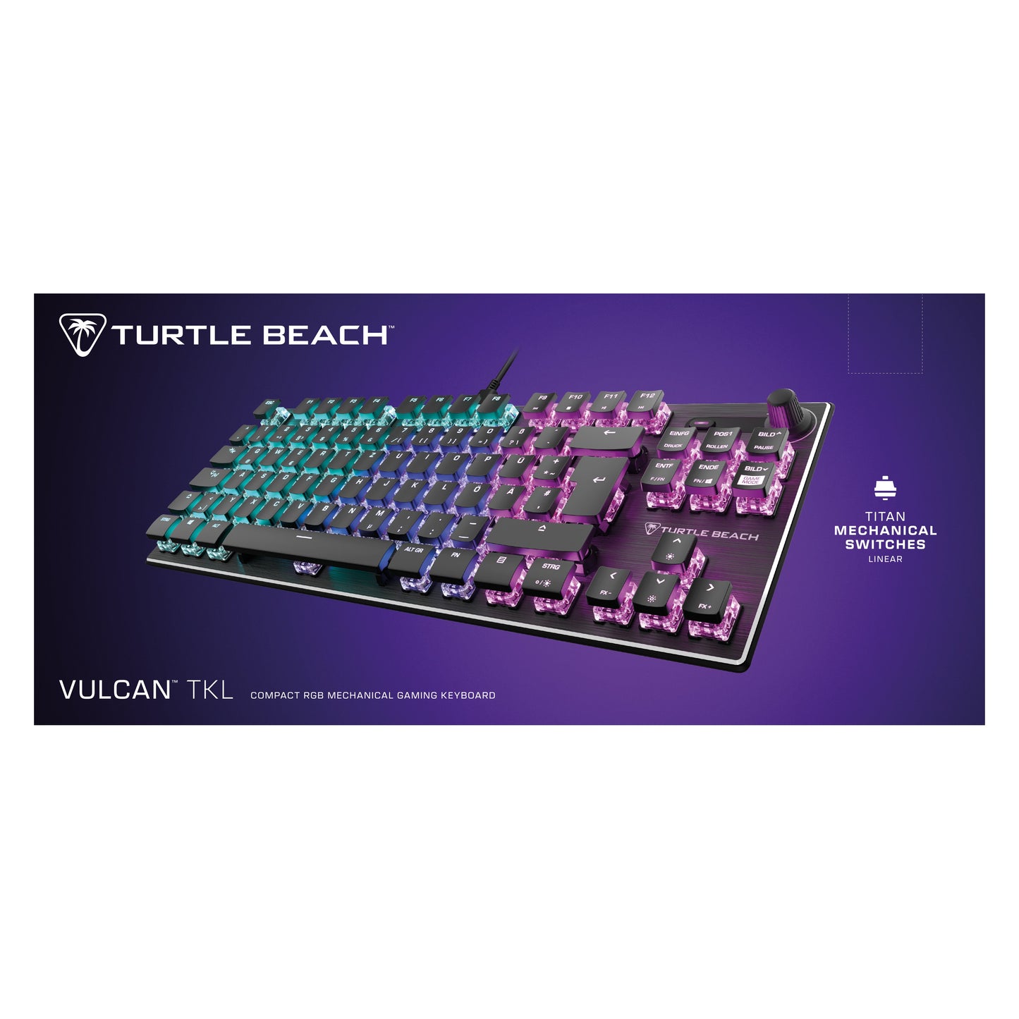Turtle Beach Vulcan Tkl AIMO Gaming Red Switch - QWERTZ - Tastatur