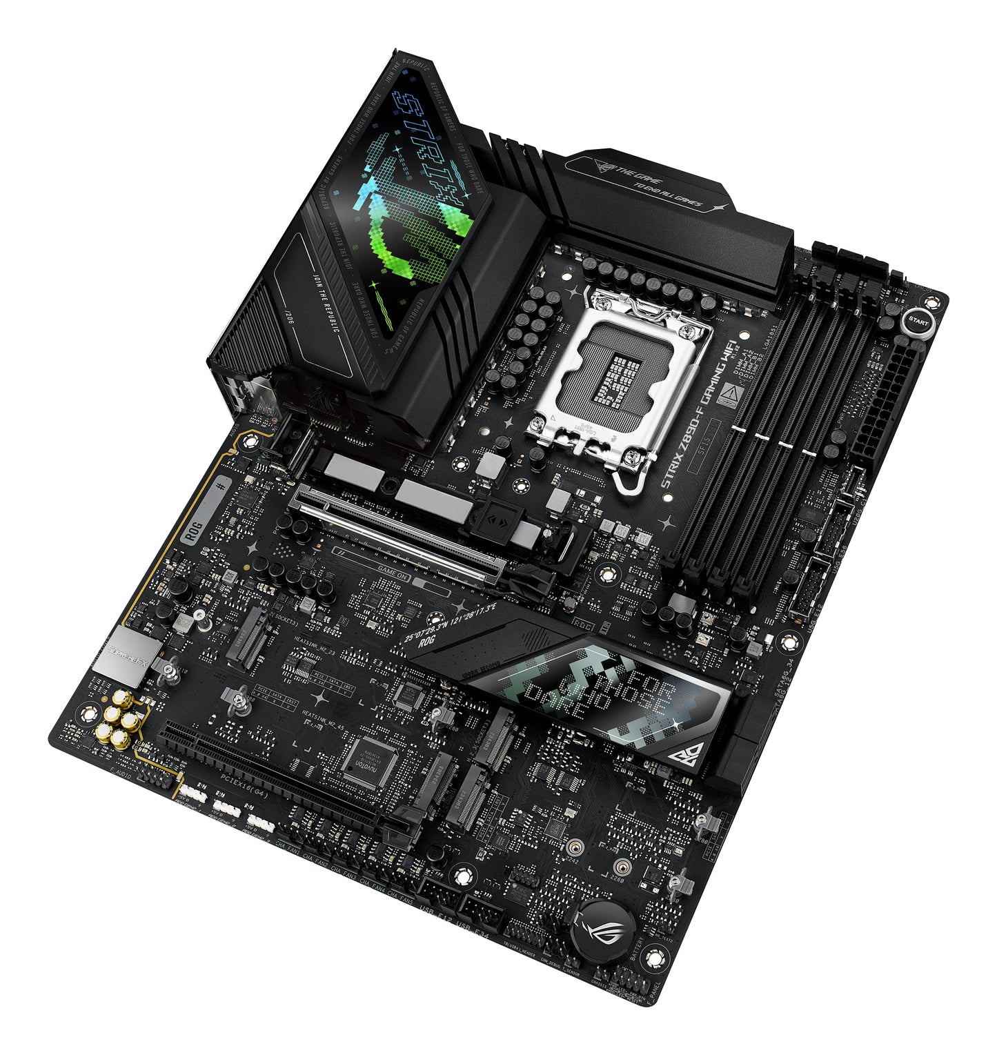 ASUS ROG STRIX Z890 - F GAMING WIFI, Intel, LGA 1851 (Socket V1), Intel Core Ultra (Series 2), DDR5 - SDRAM, 192 GB, DIMM - Intel Sockel 1851 (Core Ultra 100&200) - Mainboard