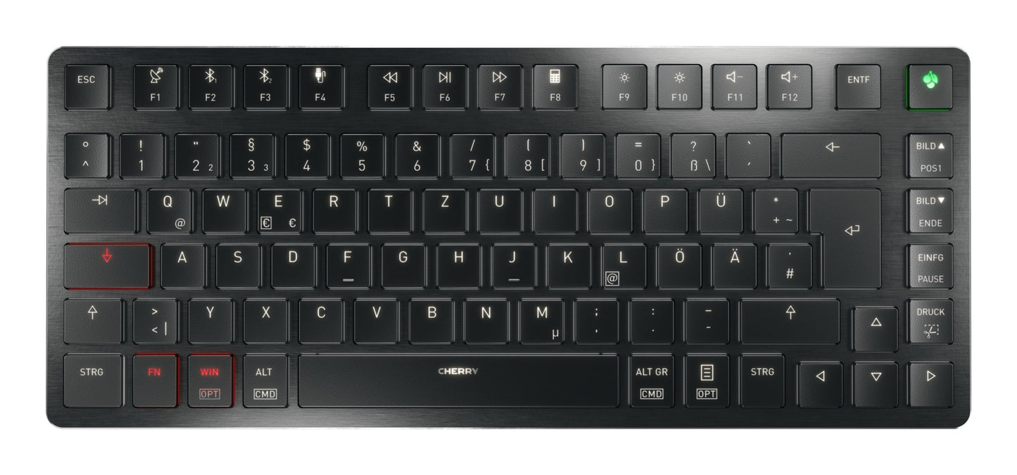 Cherry Kw X Ulp 2.0 Mini Keyboard black 2.4GHz BT5.2 QWERTZ DE - 84 Tasten - Tastatur
