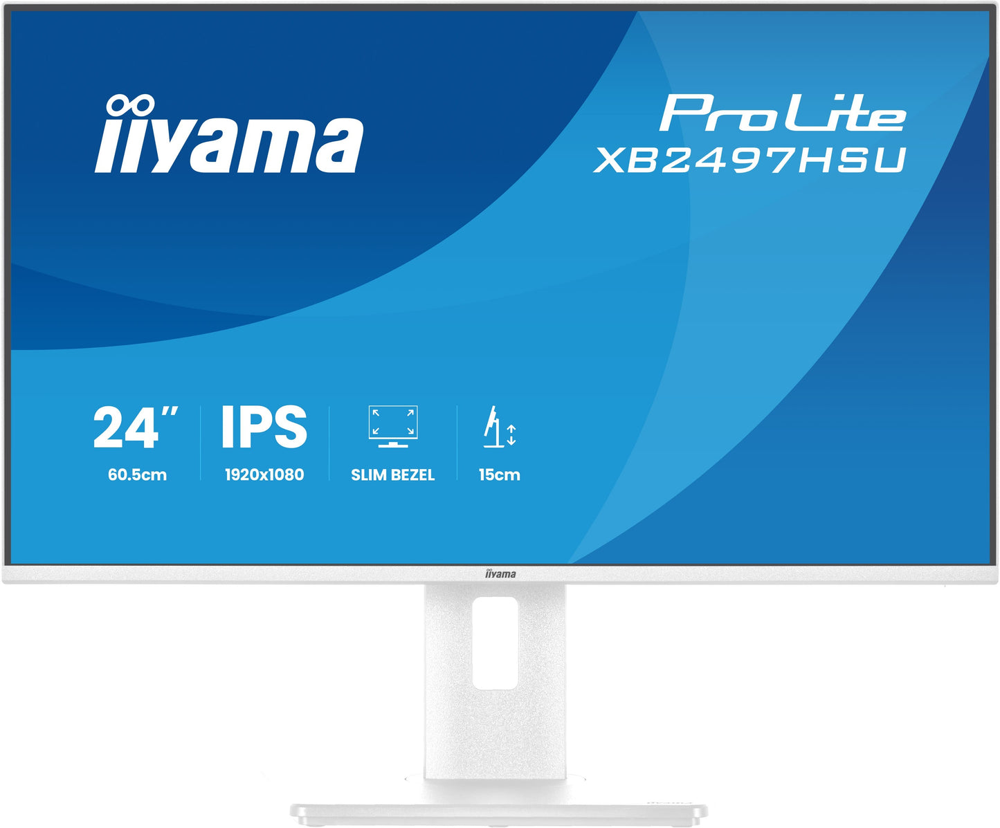 Iiyama XB2497HSU - W1 24" LCD Business Full HD IPS White - 24" - 60,5 cm - Monitor