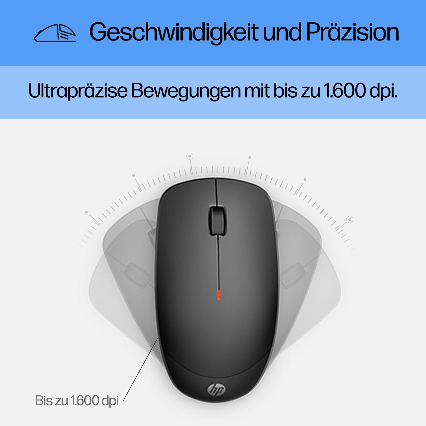 HP 230 - und - Maus - Set - kabellos - 1.600 dpi - Tastatur