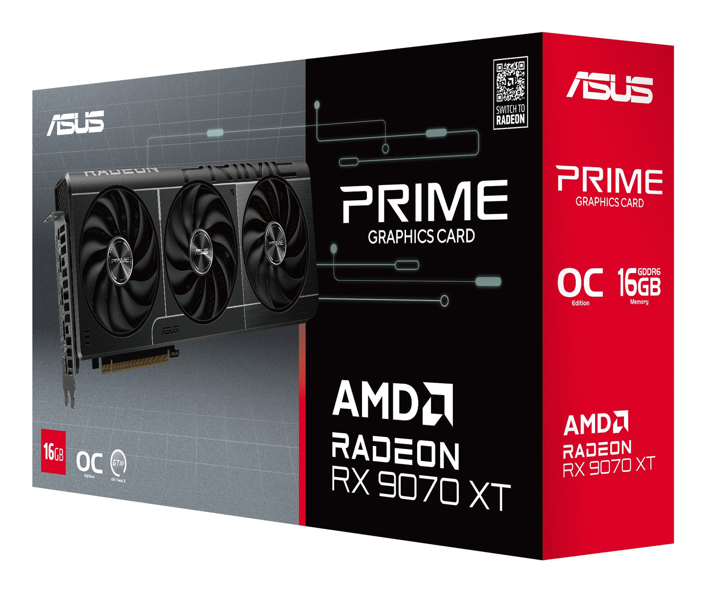 ASUS Prime Radeon Rx 9070 Xt oc Prime - Rx9070Xt - O16G G - PCI - Grafikkarte