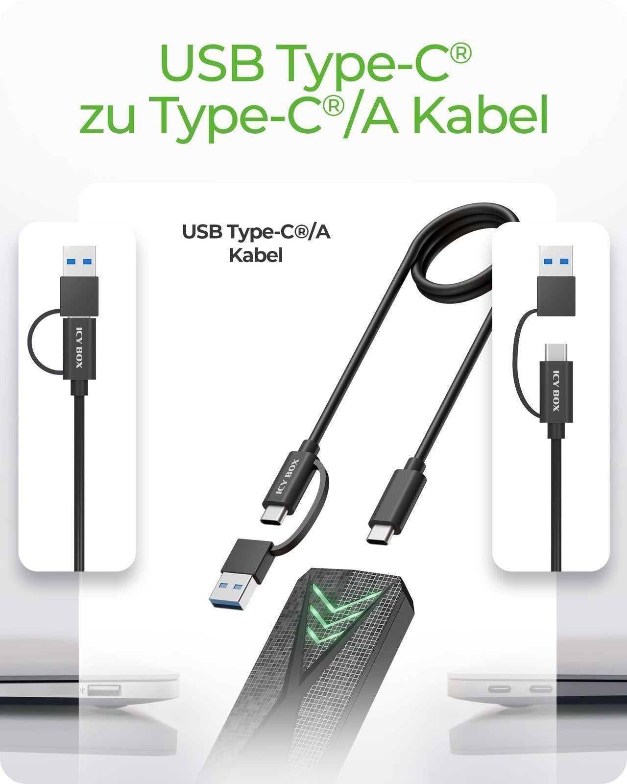 ICY BOX Geh. Spade Case 1805 NVMe M.2 USB 3.2 Gen 2 Type - C - USB 3.0 - Gehäuse