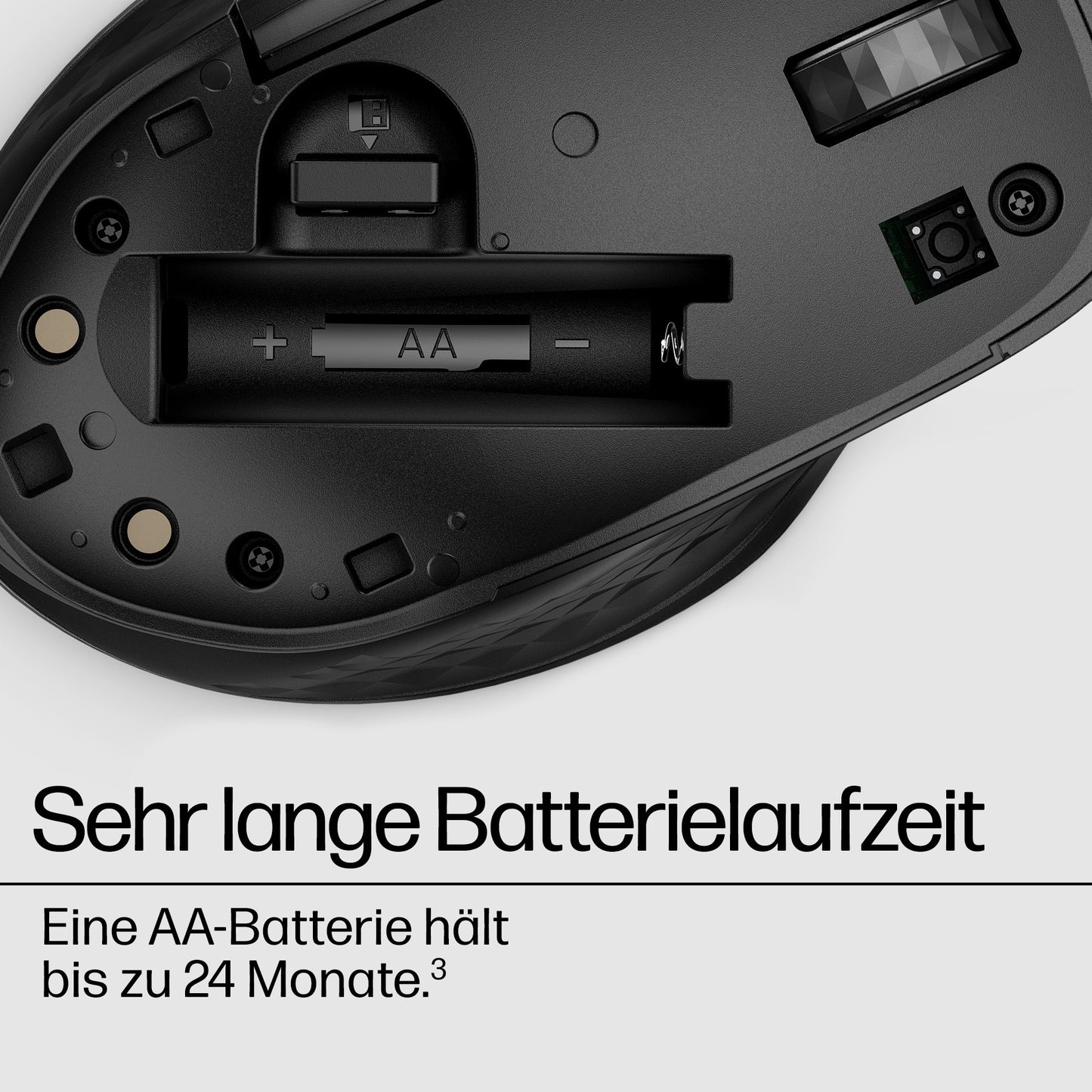 HP 430 Wireless für mehrere Geräte - Beidhändig - Optisch - RF Wireless + Bluetooth - 1200 DPI - Schwarz - Maus