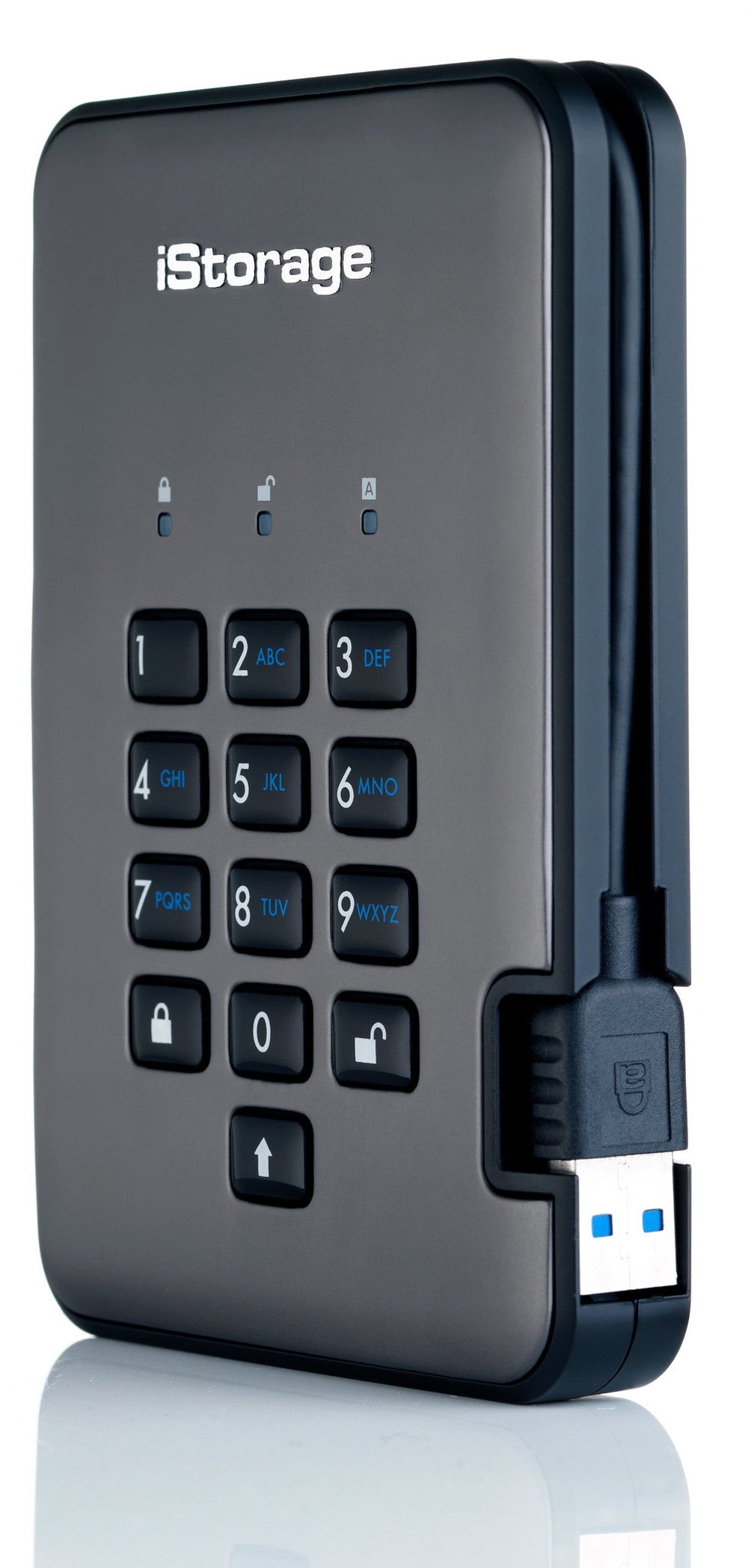 iStorage diskAshur PRO2 256 - bit 3TB USB 3.2 secure encrypted hard drive IS - DAP2 - 256 - 3000 - C - G - 2 TB - 2.5" - 3.2 Gen 1 (3.1 Gen 1) - 5400 RPM - Schwarz - Festplatte