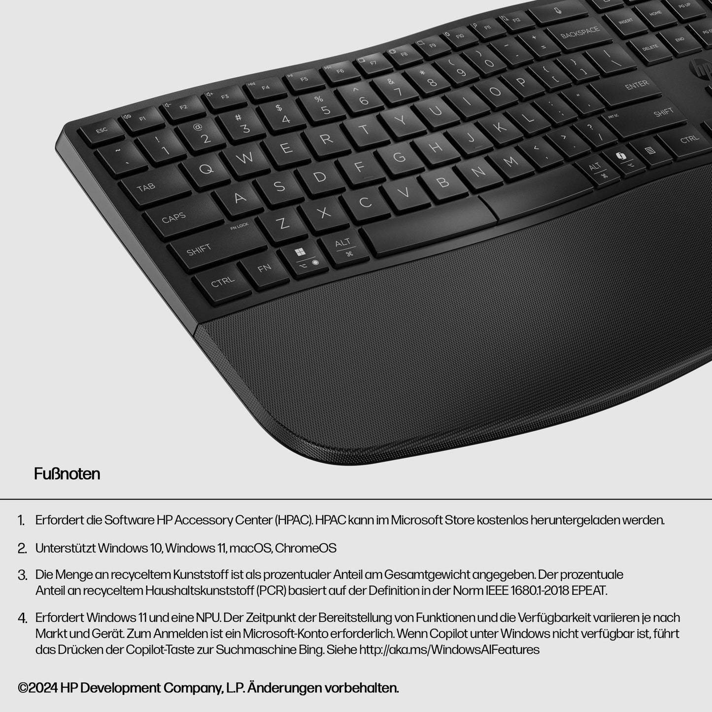 HP 685 - Dual Mode 3 - Zonen - Layout - QWERTZ - Tastatur