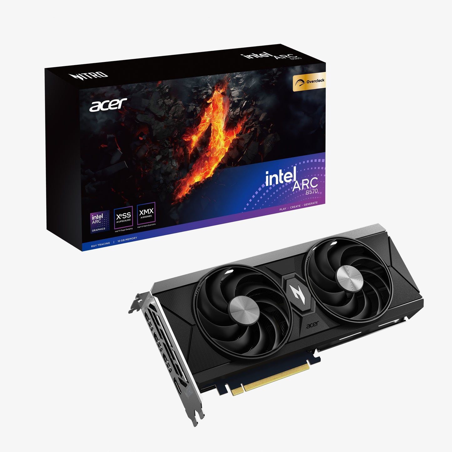 Acer Nitro Intel Arc B570 Oc Gddr6 - PCI - Express - Grafikkarte