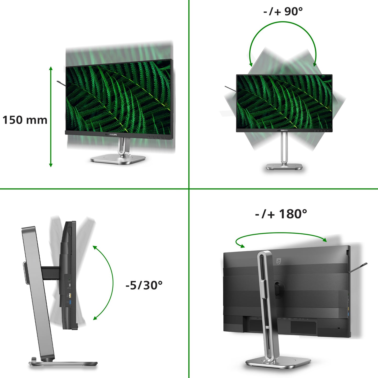 Philips 24" 24B2G5301 FHD/DP/HDMI/VGA/USB - C/Speaker/IPS - 60,5 cm - Monitor