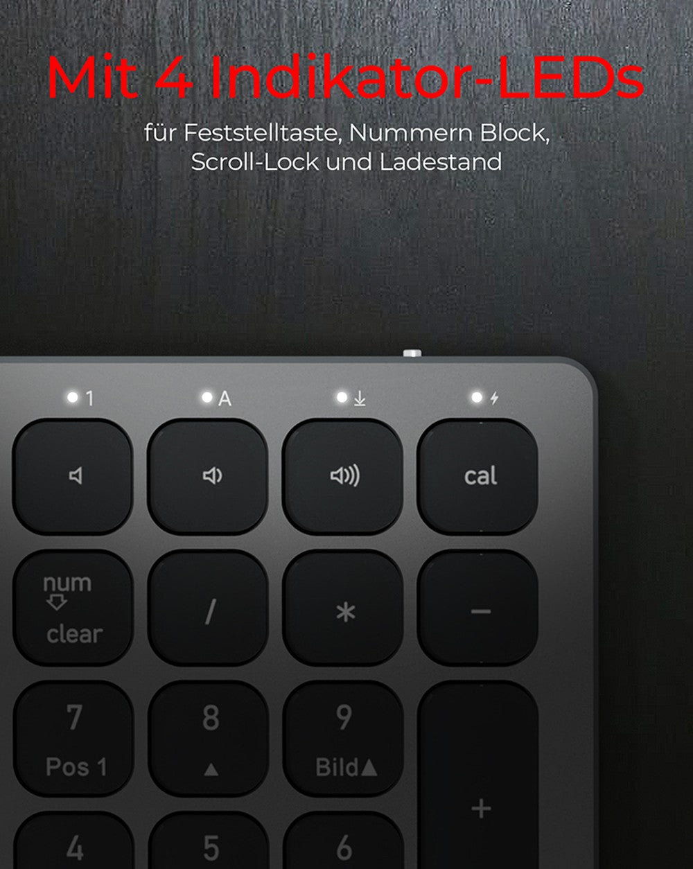 KeySonic KSK - 8023BTRF - volle Größe - Tastatur