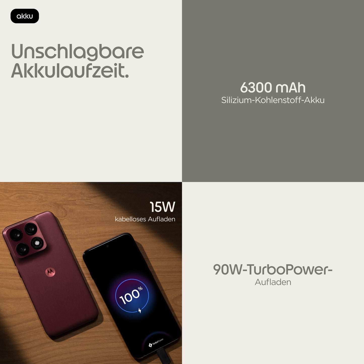 Motorola Mobility edge 70 Pro Zinfandel - 256 GB - Mobiltelefon