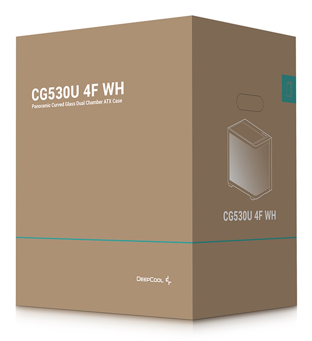 Deepcool CG530U 4F WH ATX Curved Glass Panoramic Case White - ATX - Gehäuse