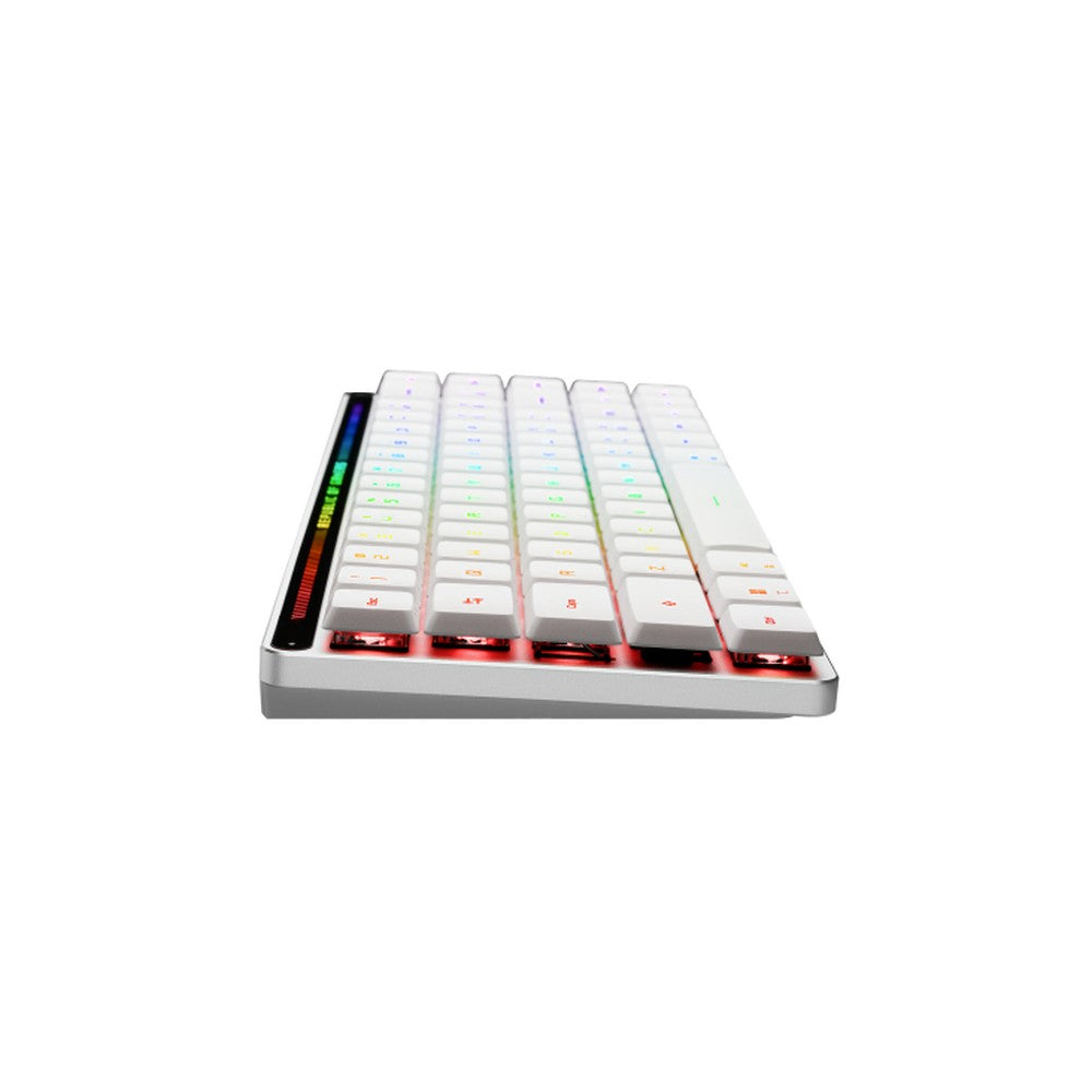 ASUS ROG Falchion RX Low Profile - Verkabelt & Kabellos - USB + RF Wireless + Bluetooth - Optischer Schlüsselschalter - QWERTZ - RGB - LED - Weiß - Tastatur
