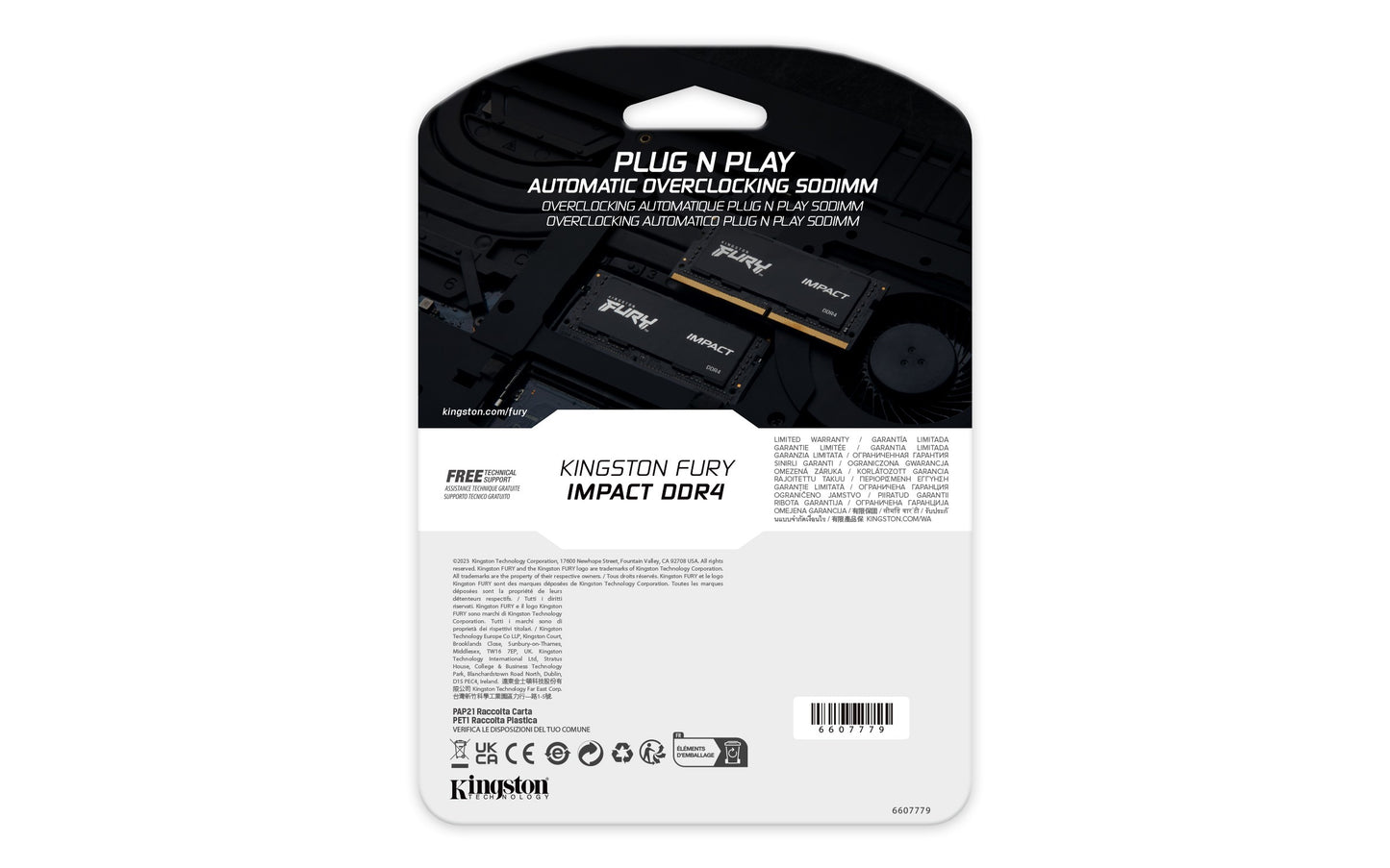 Kingston FURY 32GB 3200MT/s DDR4 CL20 SODIMM Impact - 32 GB - 1 x 32 GB - DDR4 - 260 - pin SO - DIMM - Schwarz - Arbeitsspeicher