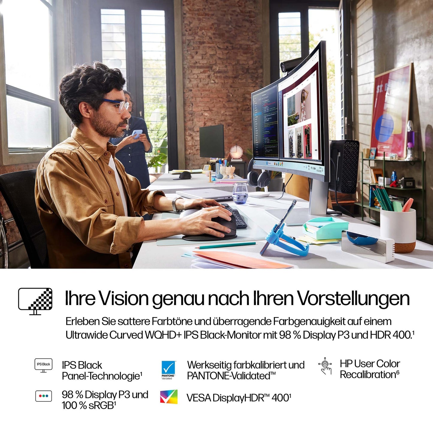 HP Serie 7 Pro 738pu WQHD+ Monitor - 95,2 cm - Monitor