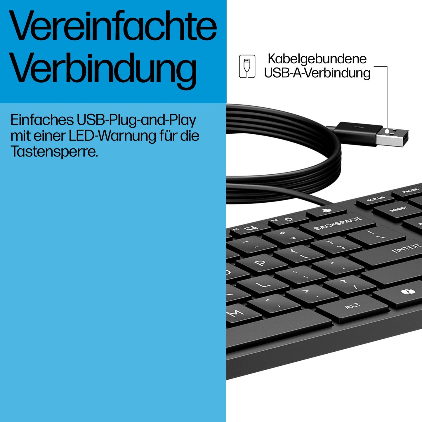 HP Desktop 320K - USB - QWERTZ - Tastatur