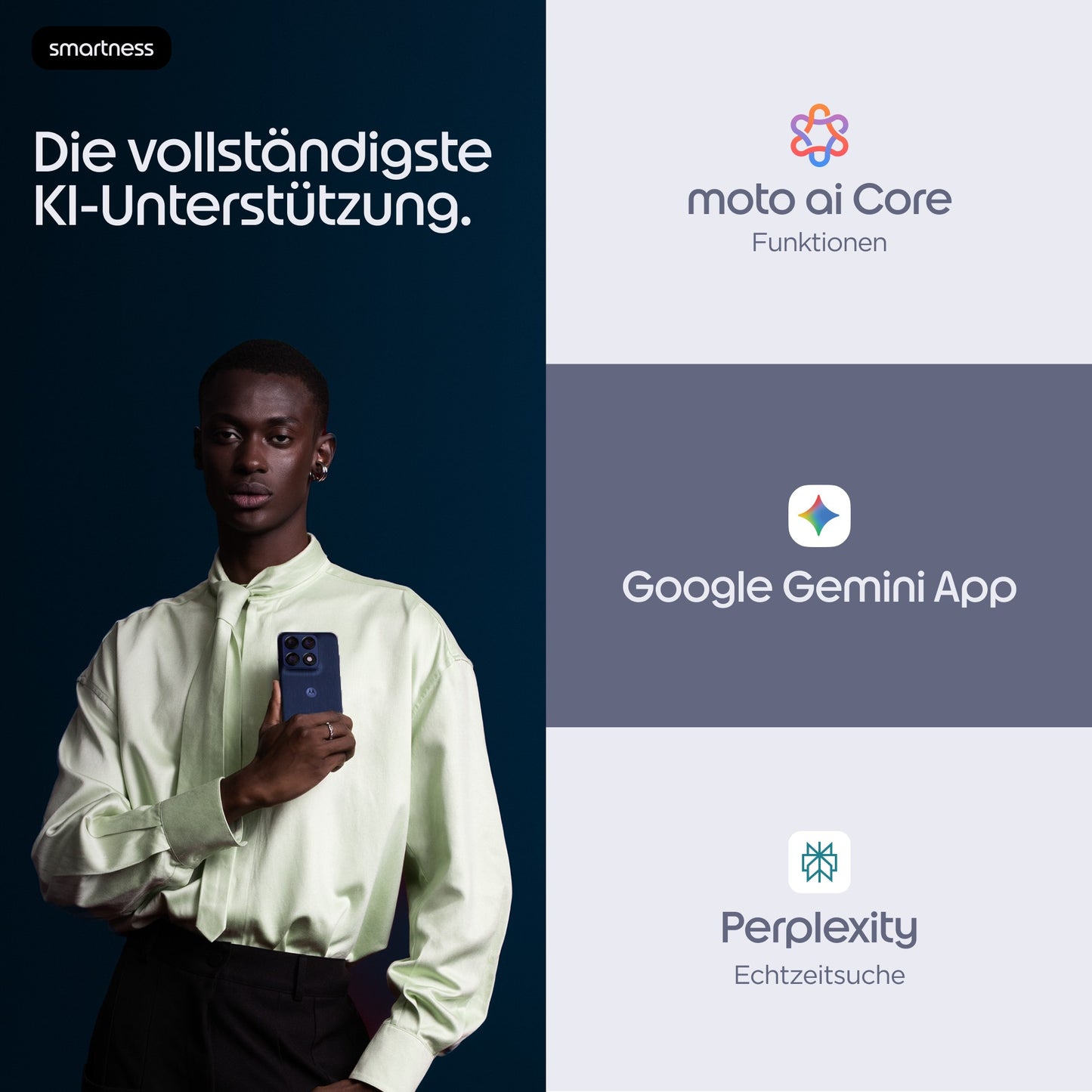 Motorola Mobility edge 70 Pro Titan Android - 256 GB - Mobiltelefon