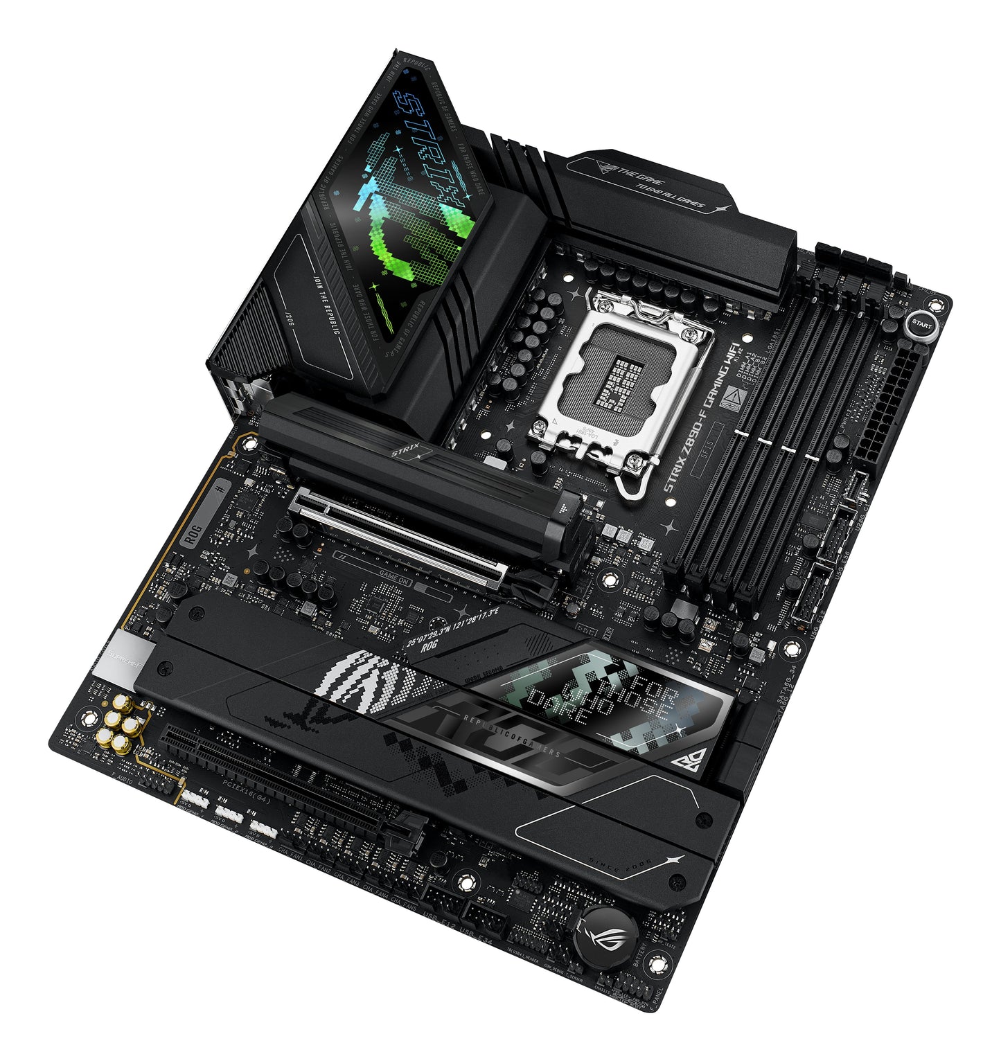 ASUS ROG STRIX Z890 - F GAMING WIFI, Intel, LGA 1851 (Socket V1), Intel Core Ultra (Series 2), DDR5 - SDRAM, 192 GB, DIMM - Intel Sockel 1851 (Core Ultra 100&200) - Mainboard