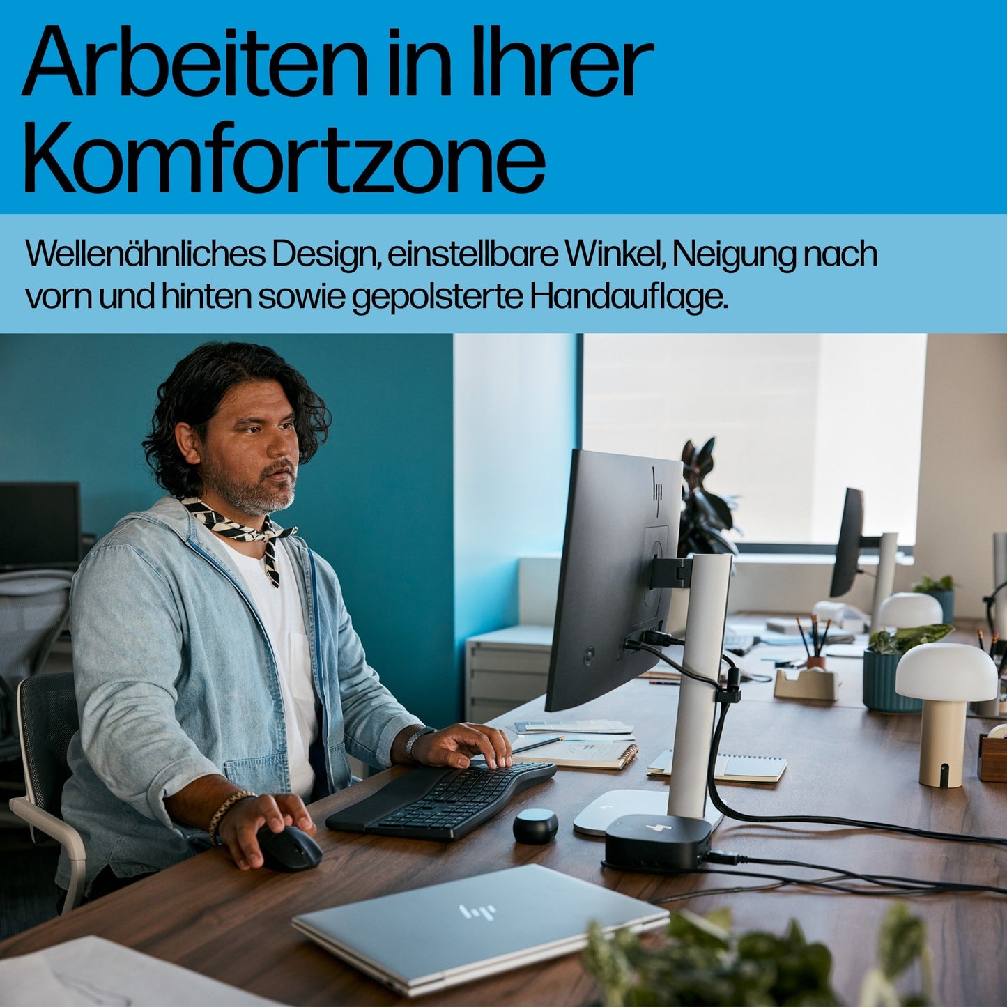 HP 685 - Dual Mode - 3 - Zonen - Layout - QWERTY - Tastatur