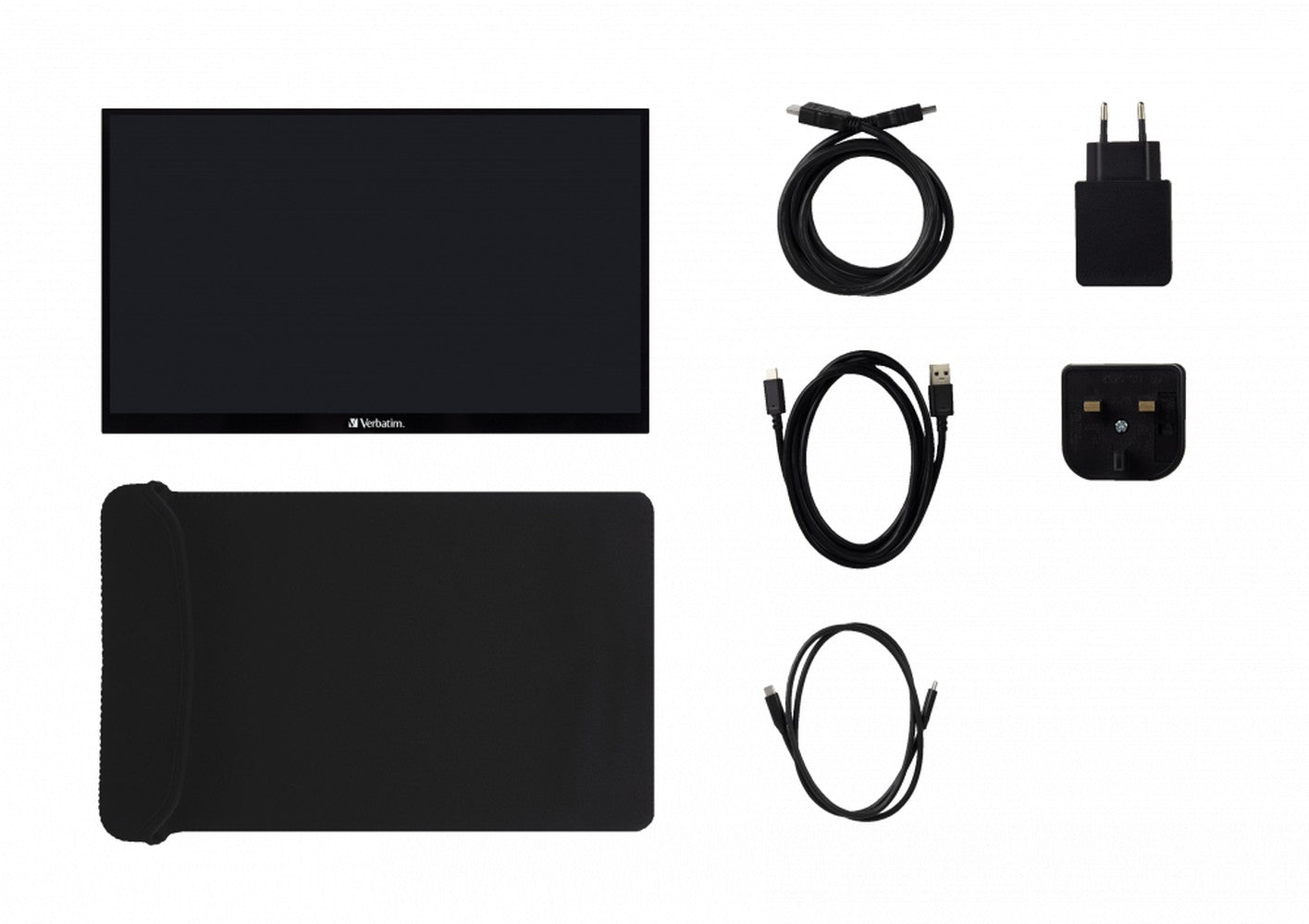 Verbatim 49592 - 39,6 cm (15.6") - 1920 x 1080 Pixel - Full HD - LCD - 6 ms - Schwarz - Monitor