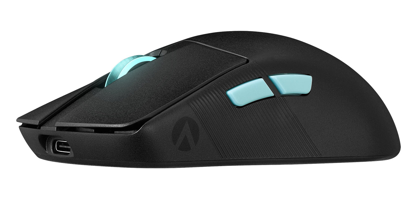 ASUS ROG Harpe Ace Aim Lab Edition - Beidhändig - Optisch - RF Wireless + Bluetooth + USB Type - A - 36000 DPI - Schwarz - Maus