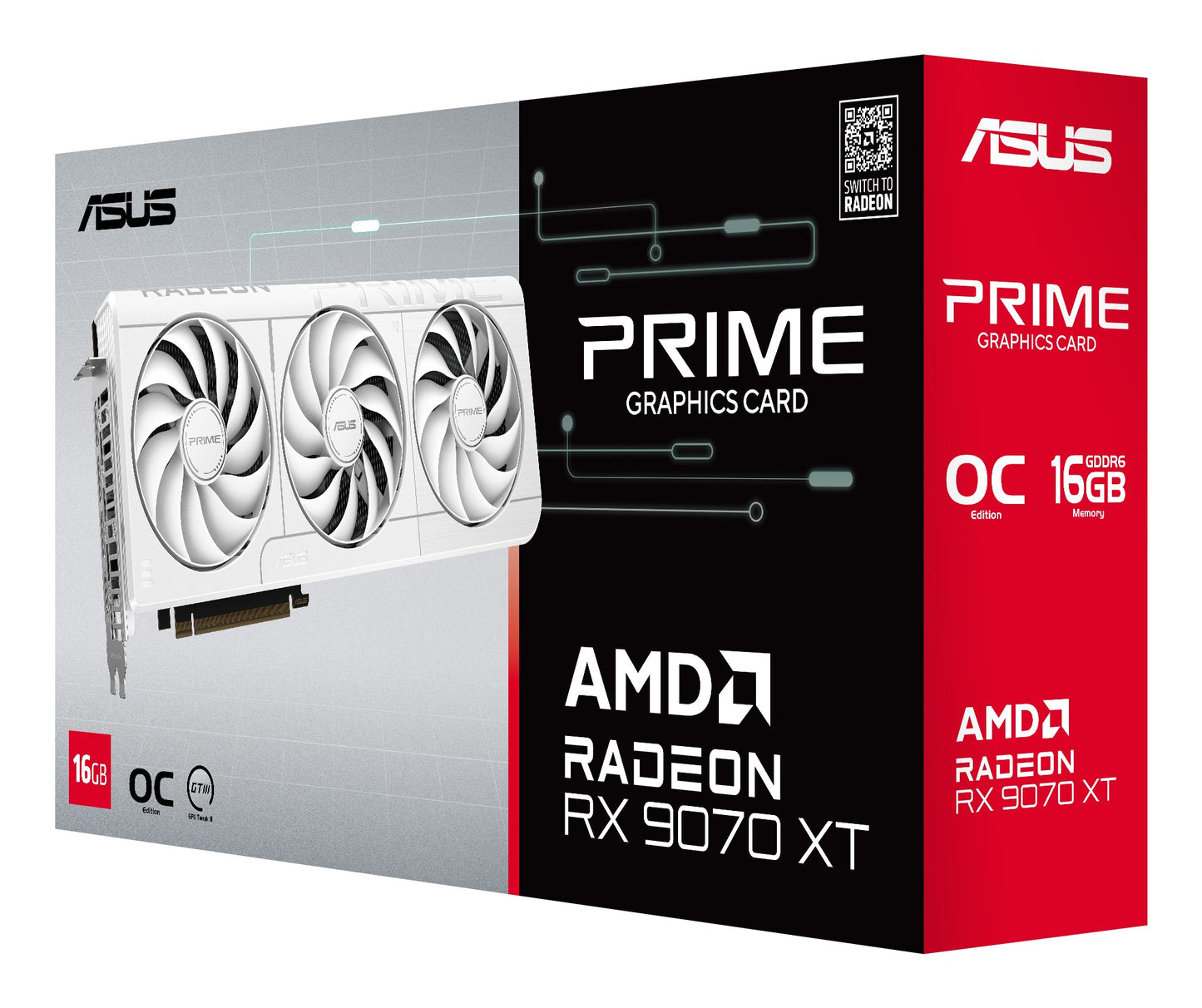 ASUS Prime Radeon Rx 9070 Xt White OC Edition - PCI - Express - Grafikkarte