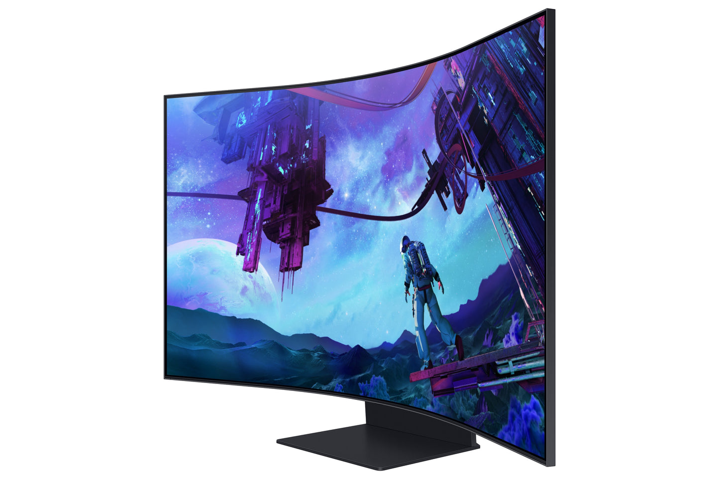 Samsung G97NC - 139,7 cm (55") - 3840 x 2160 Pixel - 4K Ultra HD - LED - 1 ms - Schwarz - Monitor