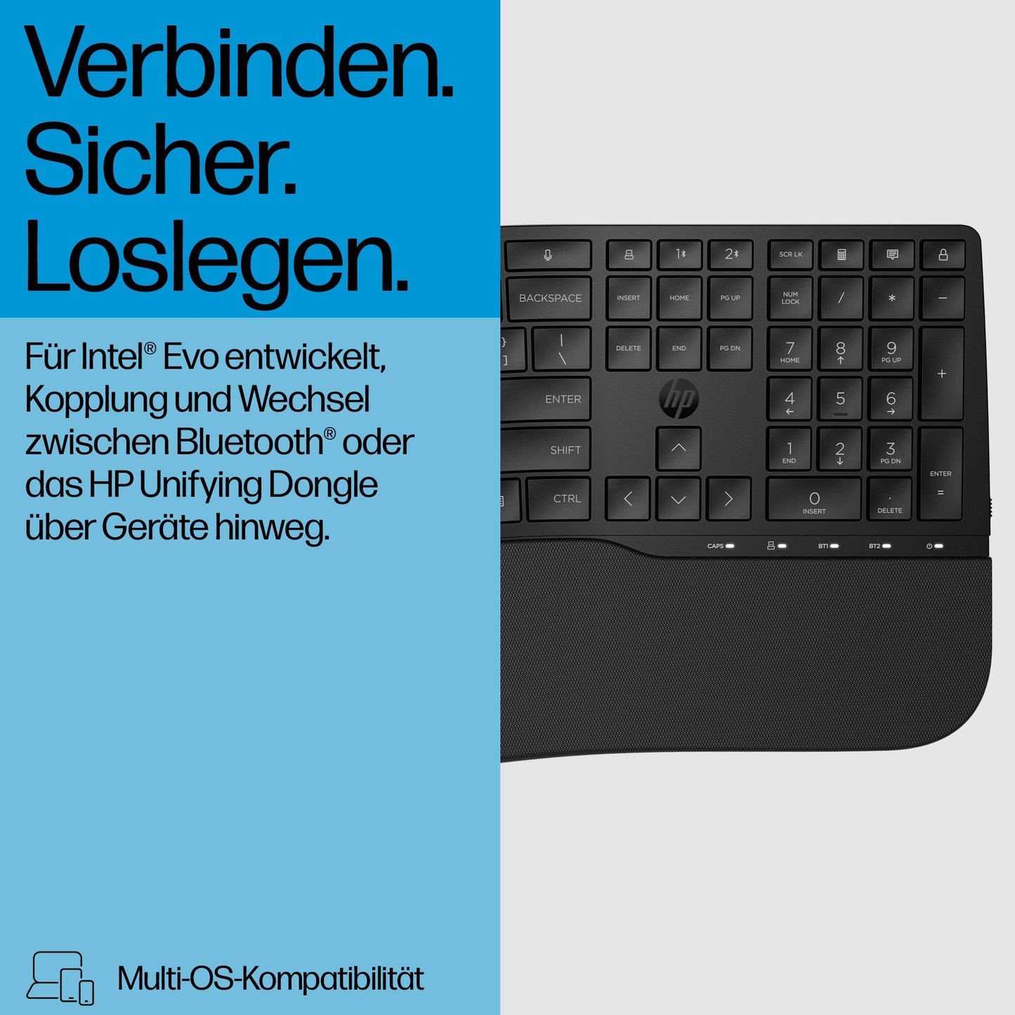 HP 685 - Dual Mode 3 - Zonen - Layout - QWERTZ - Tastatur