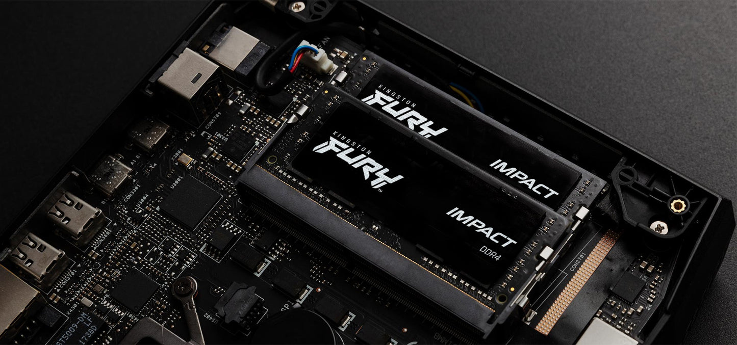 Kingston FURY 32GB 3200MT/s DDR4 CL20 SODIMM Impact - 32 GB - 1 x 32 GB - DDR4 - 260 - pin SO - DIMM - Schwarz - Arbeitsspeicher