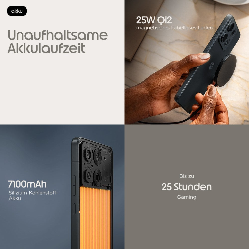 Motorola Solutions Edge 70 Max dark shadow - 256 GB - Mobiltelefon