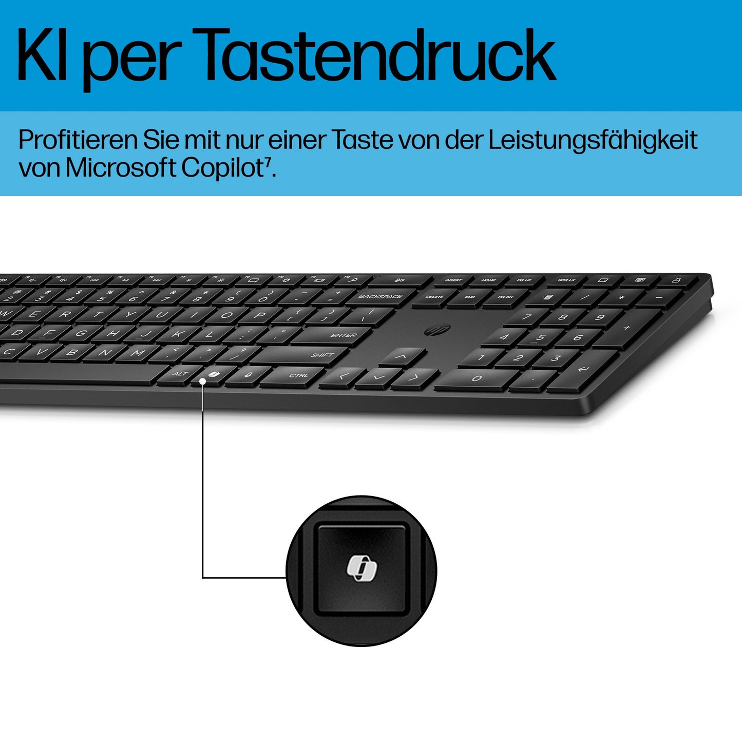 HP 655 Kabellose Tastatur - und Maus - Set - 20 Tasten - Tastatur