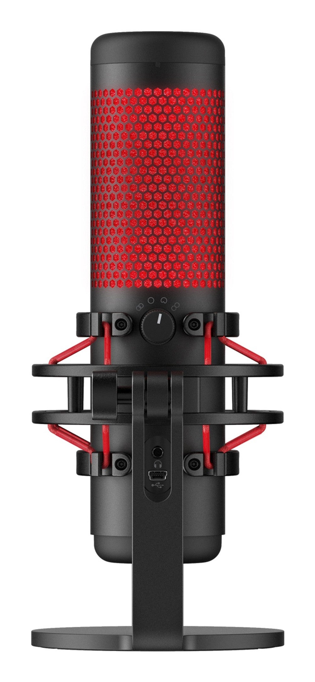 HyperX QuadCast - USB Microphone (Black - Red) - Red Lighting - PC - 36 dB - 0,05% - 32 Ohm - 90 dB - Kabelgebunden - Mikrofon