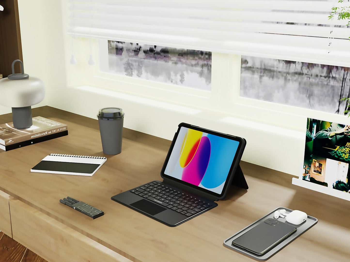 DEQSTER Smart Combo Touch Keyboard iPad 10.9" 10. Gen. Apple smart connector Deutsches - QWERTZ - Tastatur