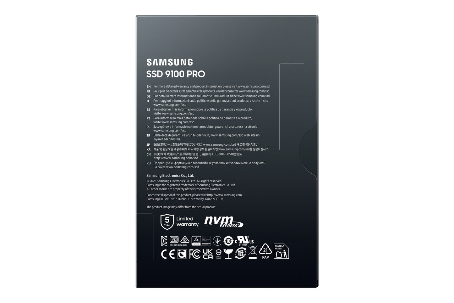 Samsung 9100 Pro Ssd NVMe m.2 PCIe 5.0 - SSD