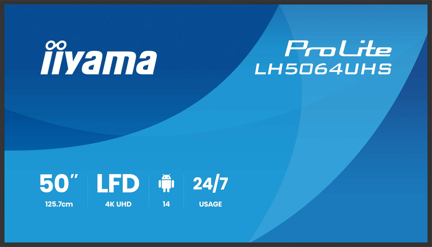 Iiyama LH5064UHS - B1AG 50 IN LCD UHD - 127 cm - Monitor