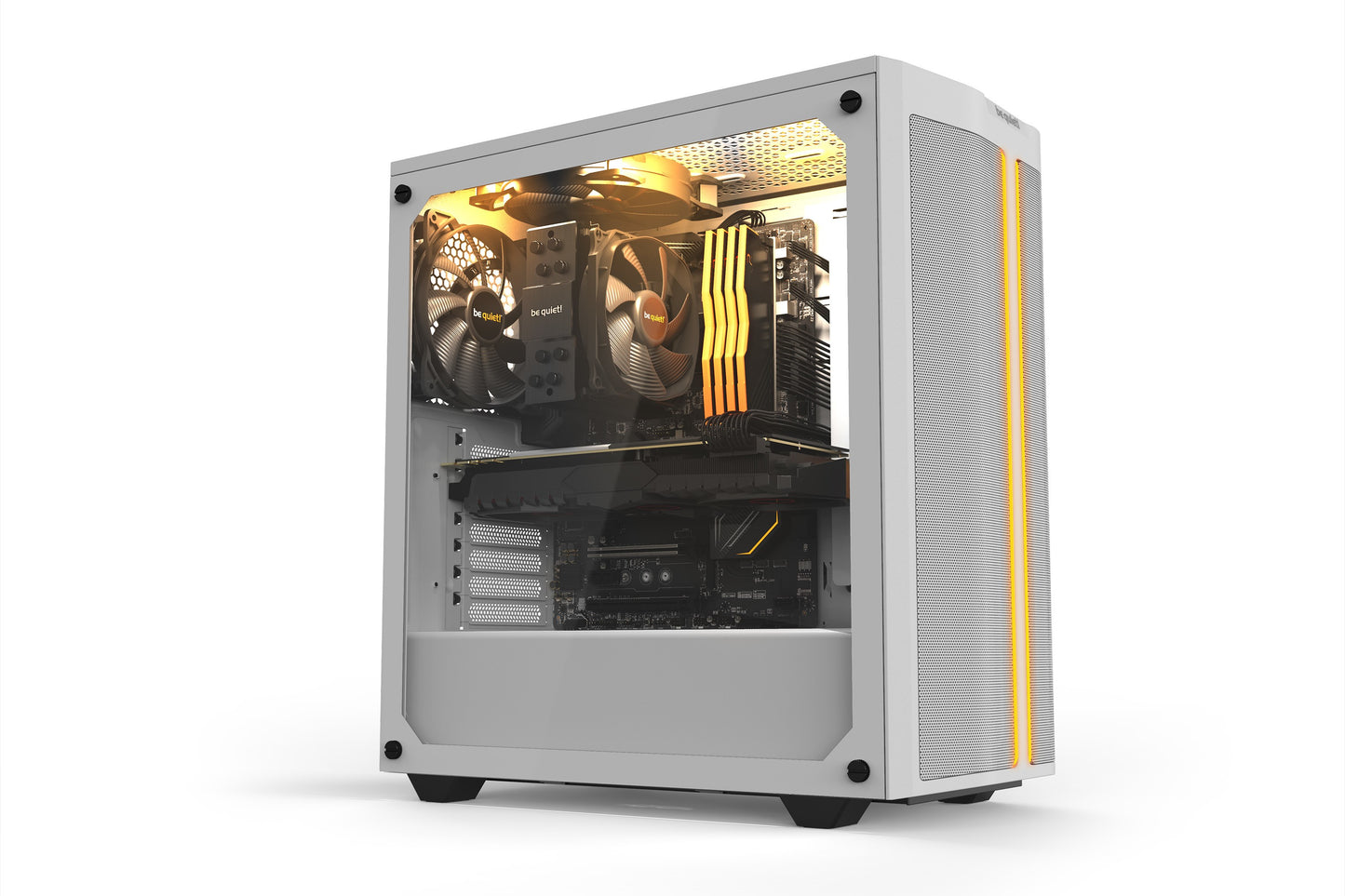 Be Quiet! Pure Base 500DX - Midi Tower - PC - Weiß - ATX - micro ATX - Mini - ATX - Acrylnitril - Butadien - Styrol (ABS) - Stahl - Gehärtetes Glas - Blau - Grün - Rot - Gehäuse