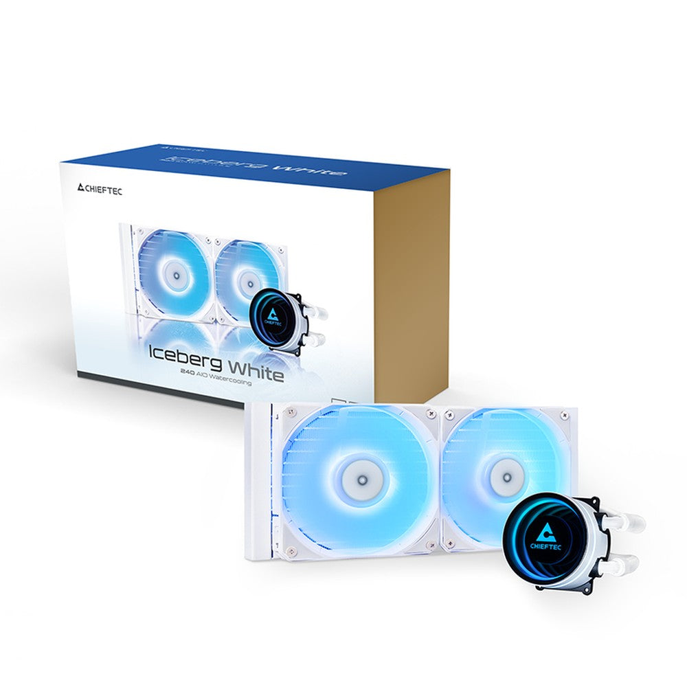 Chieftec Iceberg 240 - RGB - W Computergehäuse All - in - One - Fluessigkeitskühler 12 cm Weiß - AMD Sockel AM3 (Ph. II/Ath. II) - AMD Sockel AM4 (Ryzen) - Kühler