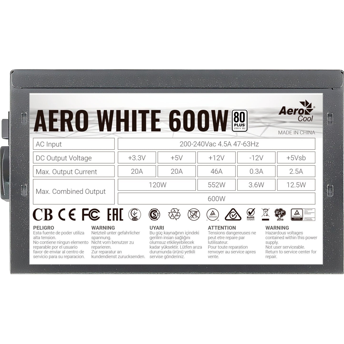 AeroCool AERO WHITE 600W ATX